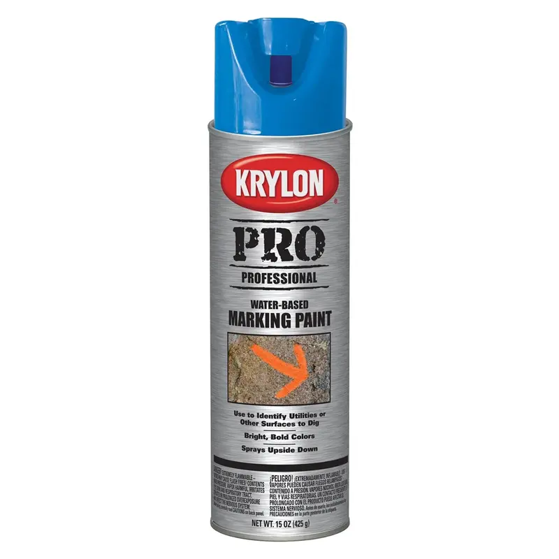 Krylon Marking Paints; Water Based; Apwa Blue; 15 Oz. Aerosol Dup7315 Krylon 1