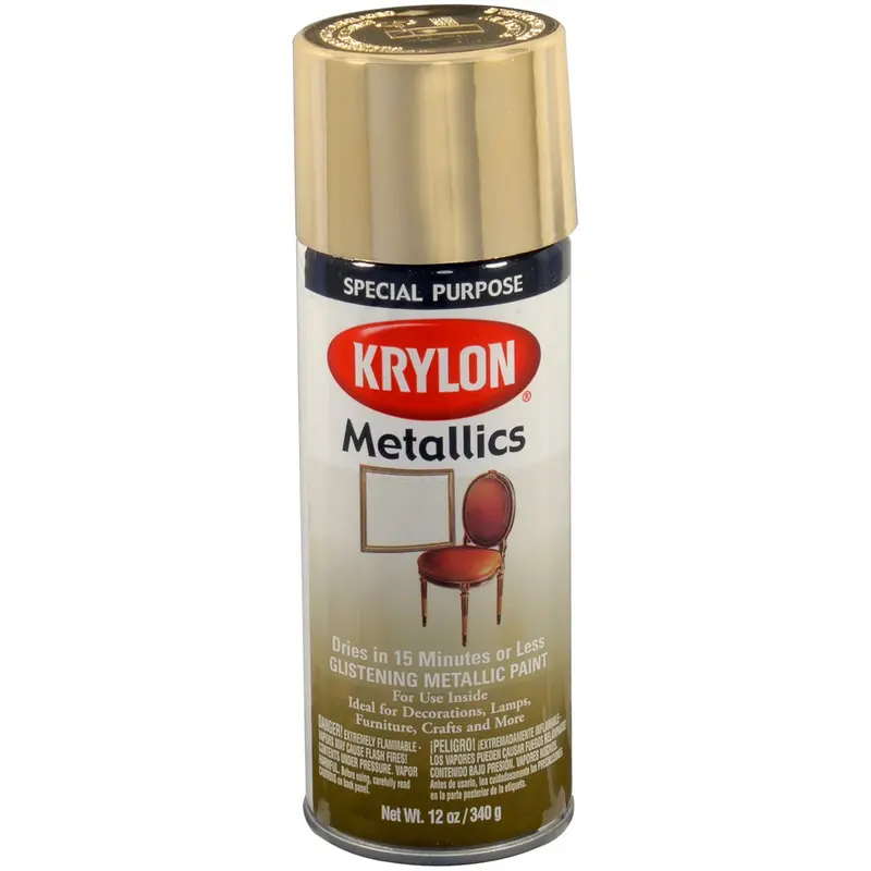 Krylon Metallic Paints; Brass Metallic; 12 Oz. Aerosol Dup1708 Krylon 1