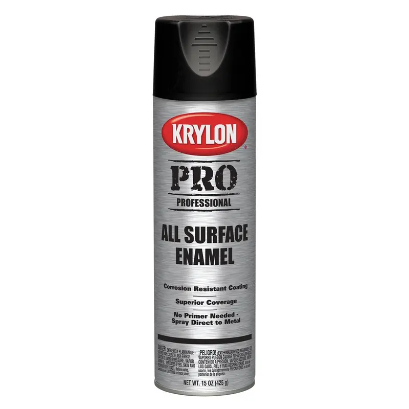 Krylon Professional All-Surface Enamel Paint; Flat Black; 15 Oz. Aerosol Dup5813 Krylon 1