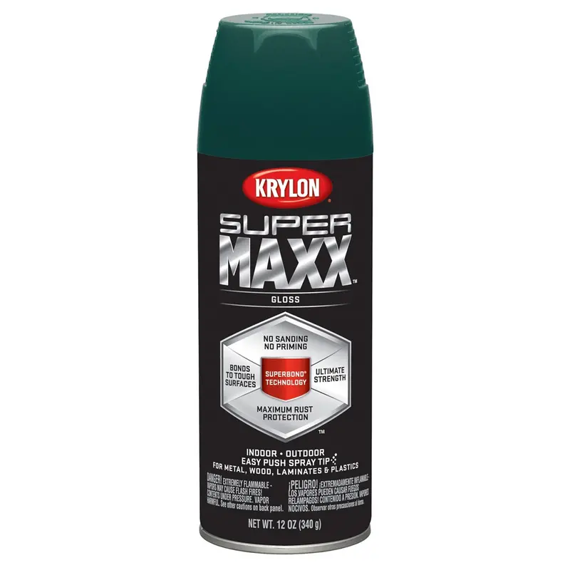 Krylon Supermaxx Paint+Primer; Gloss Hunter Green; 12 Oz. Aerosol Dup8957 Krylon 1