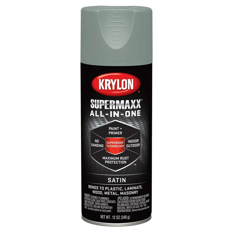 Krylon Supermaxx Paint+Primer; Satin Coastal Green; 12 Oz. Aerosol Dup8905 Krylon 1