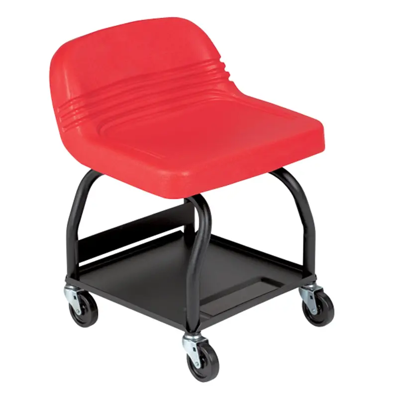 Large Padded Mechanic's Creeper Seat W/ Tool Tray, Red Whihrs-R Whiteside Manufacturing 1