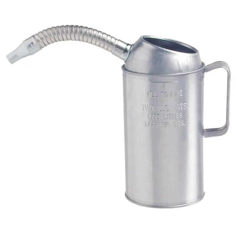 Liquid 4 Quart Galvanized Steel Measure With Flexible Spout Plw75-444 Plews Edelmann 1