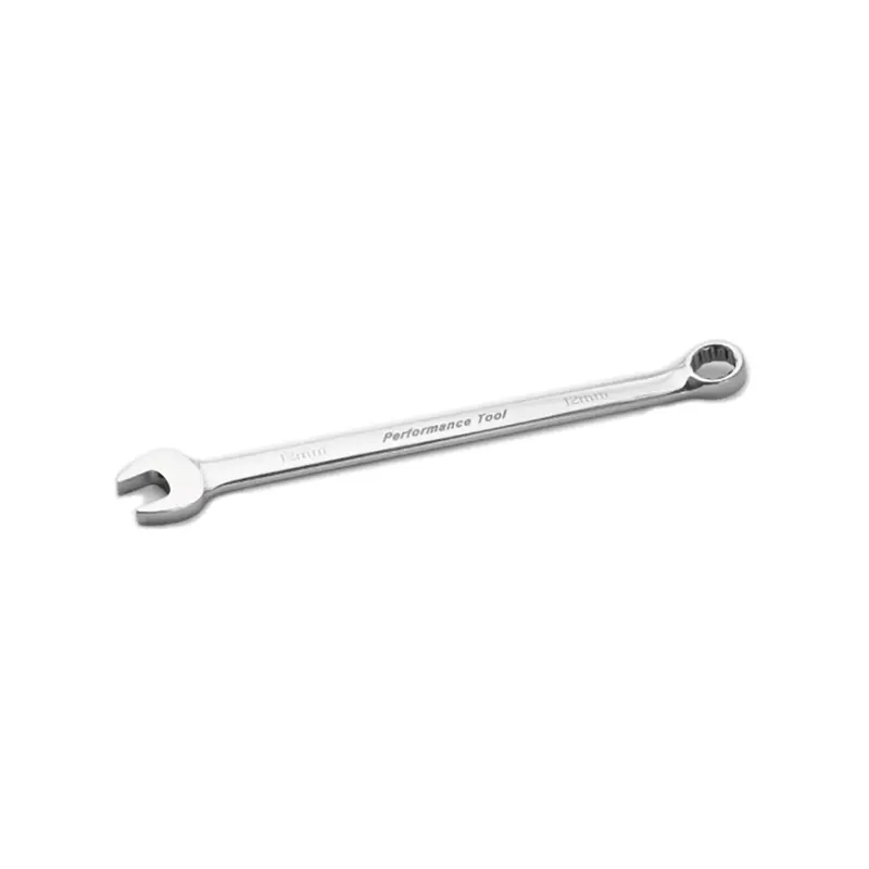 Long Chrome Combination Wrench, 12Mm, With 12 Point Box End, Fully Polished, 7-3/4" Long Wlmw30112 Wilmar Corp. / Performance Tool 1