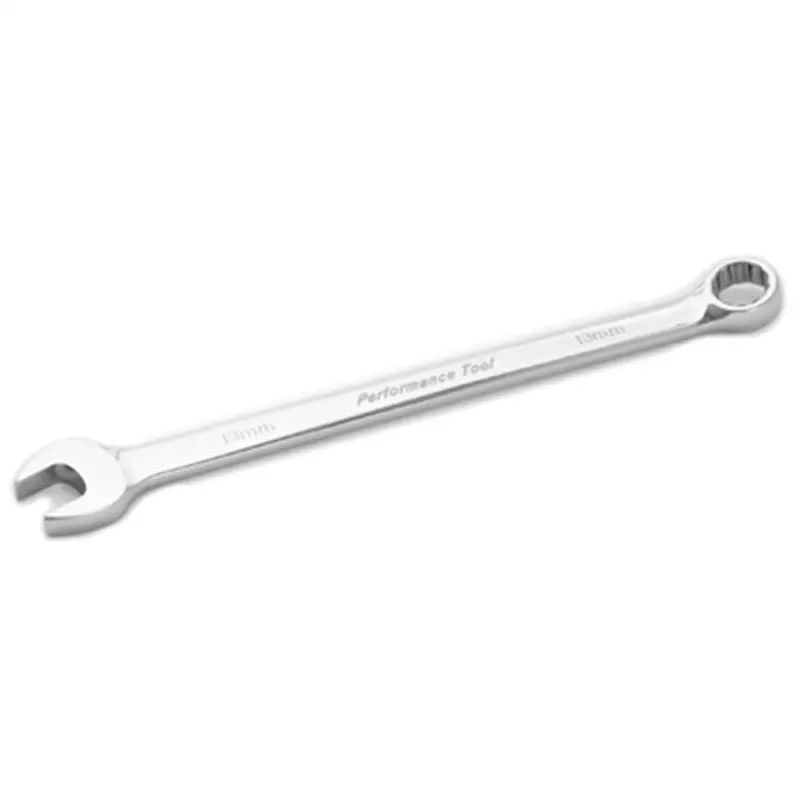 Long Chrome Combination Wrench, 13Mm, With 12 Point Box End, Fully Polished, 8-1/16" Long Wlmw30113 Wilmar Corp. / Performance Tool 1