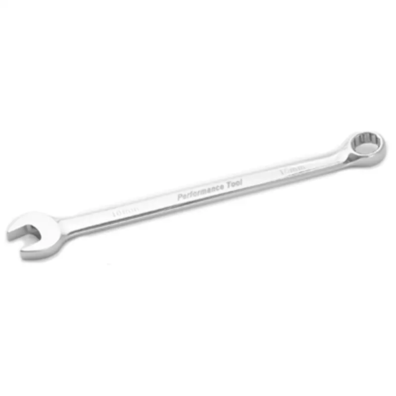 Long Chrome Combination Wrench, 16Mm, With 12 Point Box End, Fully Polished, 9-9/16" Long Wlmw30116 Wilmar Corp. / Performance Tool 1