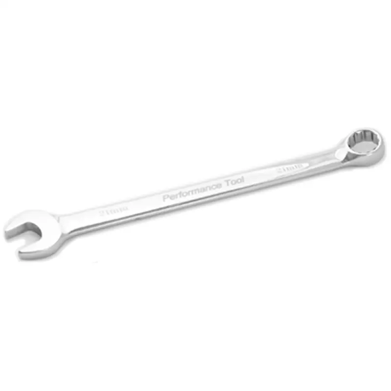 Long Chrome Combination Wrench, 21Mm, With 12 Point Box End, Fully Polished, 11-7/8" Long Wlmw30121 Wilmar Corp. / Performance Tool 1