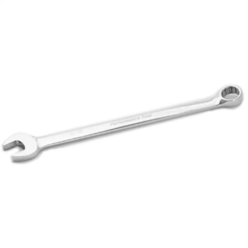 Long Chrome Combination Wrench, 9/16", With 12 Point Box End, Fully Polished, 8-3/4" Long Wlmw30318 Wilmar Corp. / Performance Tool 1
