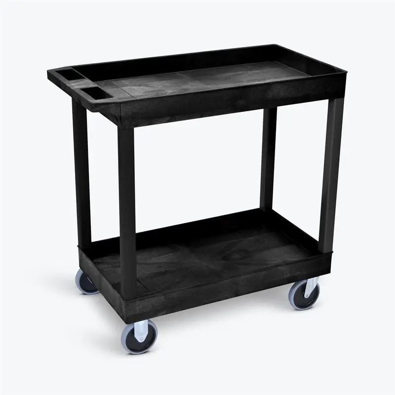 Luxor Multipurpose Two Shelf Utility Cart W/ 500 Lb. Weight Capacity Luxec11hd-B Luxor 1