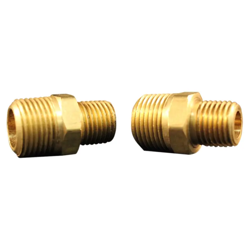 M. Hex Nipple, 1/4" X 3/8", 2/Cd Mils-646-1 Milton Industries 1