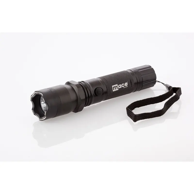 Mace Brand Multi-Mode Flashlight And 2,400,000-Volt Stun Gun With Rechargeable Battery, Aluminum, Black Mac80326 Mace Security International 1
