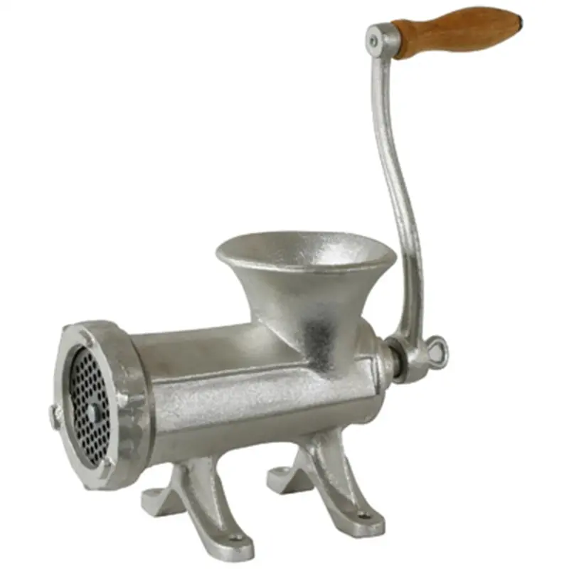 Meat Grinder, Cast Iron, Bolt Down Style With Hand Crank, With Knife, Cutting Plates, Funnel Bfomhg22 New Buffalo Corporation 1