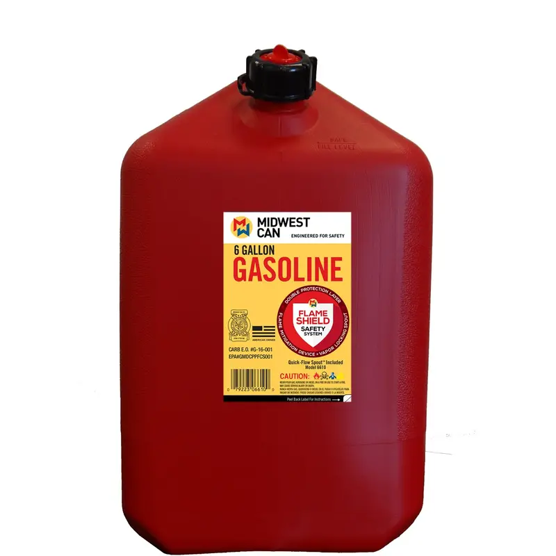 Midwest Can Fmd Gasoline Container, 6 Gallon Gas Can Mwc6610 Midwest Can 1