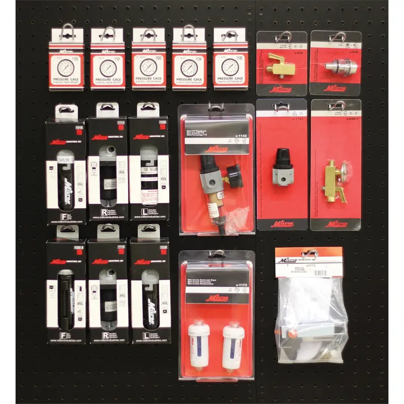 Milton 2' X 2' Pegboard Overlay With Filters, Regulators, And Lubricators Mils-Frl Milton Industries 1