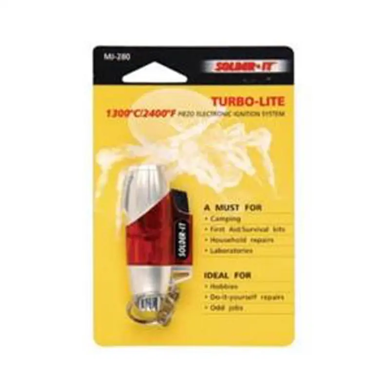 Mini Torch, Refillable Butane, Automatic Ignition, Adjustable Flame, With Led Light Soimj280 Solder-It 1