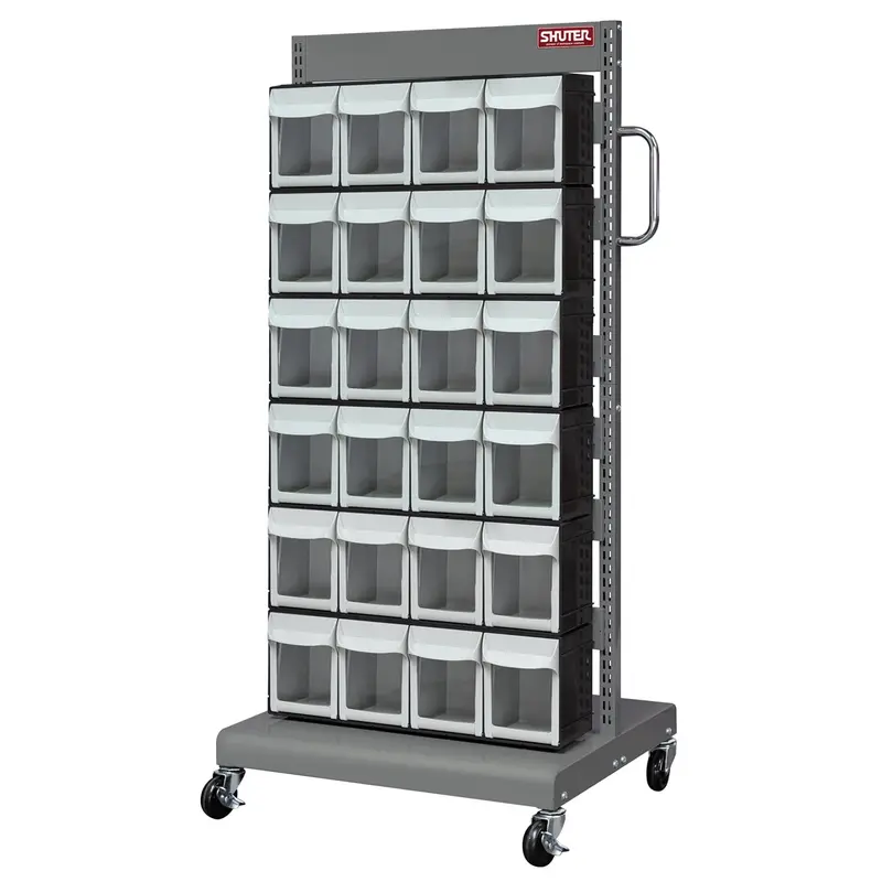 Mobile Parts Cart - Flip Out Bin, 24 Bins Lds1010548 Lds Industries 1