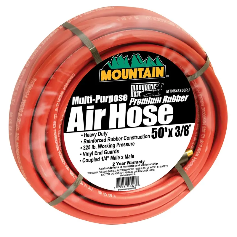 Mountain 50 Ft. X 3/8 In. Rubber Hose Mtn643850rj Mountain 1