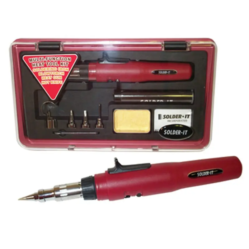 Multi-Function Butane Heat Tool Kit, 4-In-1 Tool, Blow Torch, Soldering Iron, With Tips, In Case Soies-640Ck Solder-It 1
