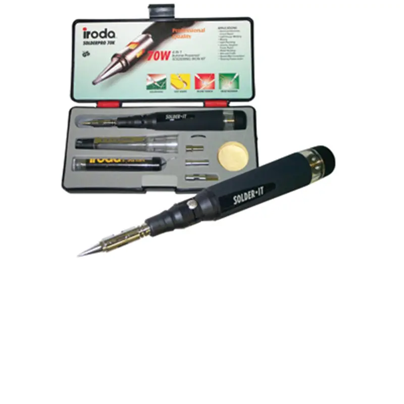 Multi-Function Butane Heat Tool Kit, Solderpro, 25W To 80W, Slim Design, Tips, In Case Soipro70k Solder-It 1