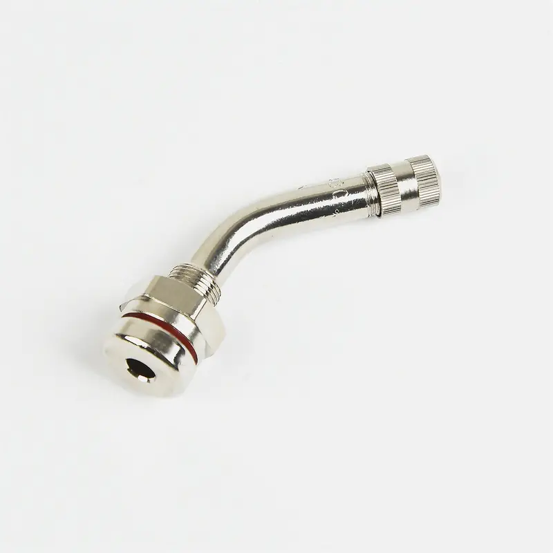 Nickel Plated Brass Valve, Height .98", Length 1.38", 0.389" Valve Hole, 45 Tmrtr543c-100 The Main Resource 1