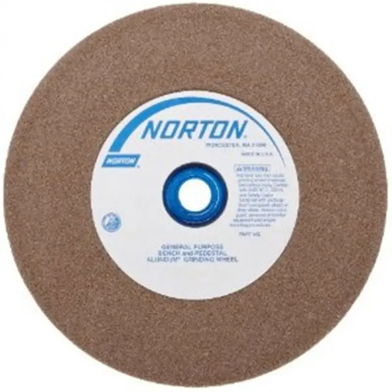 Norton Bench Grinding 24-Grit Wheel, 8 X 1 X 1 In. Nor44454 Norton Abrasives 1
