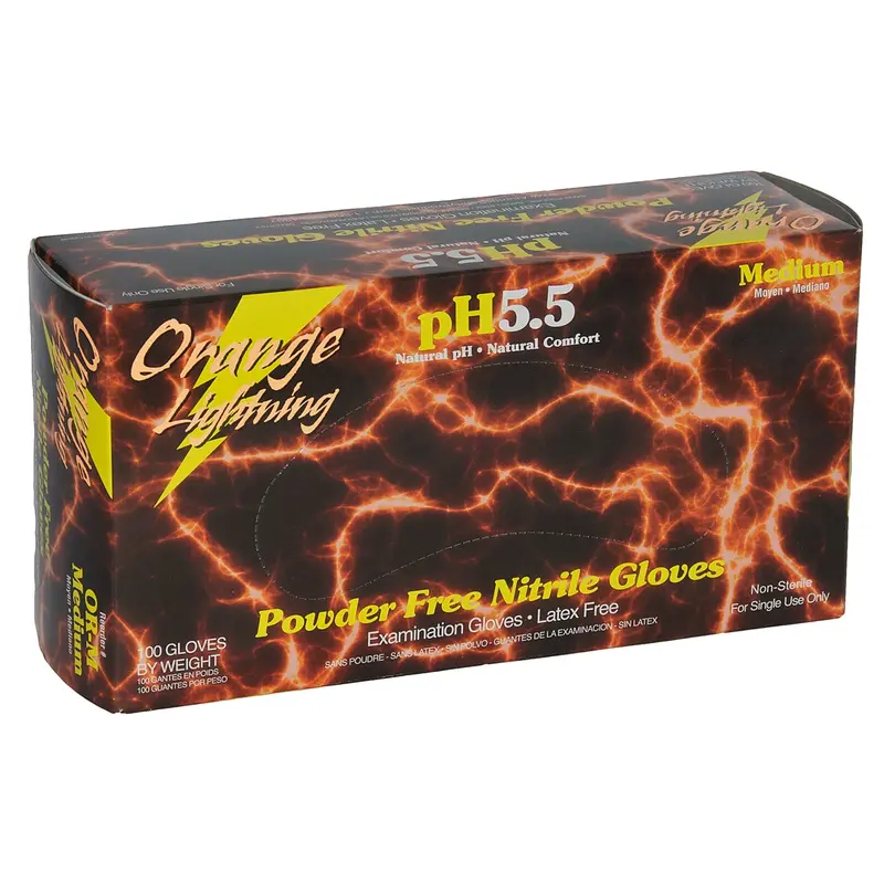 Orange Lightning Orange Nitrile Gloves, Small Blgor-S Atlantic Safety Company 1