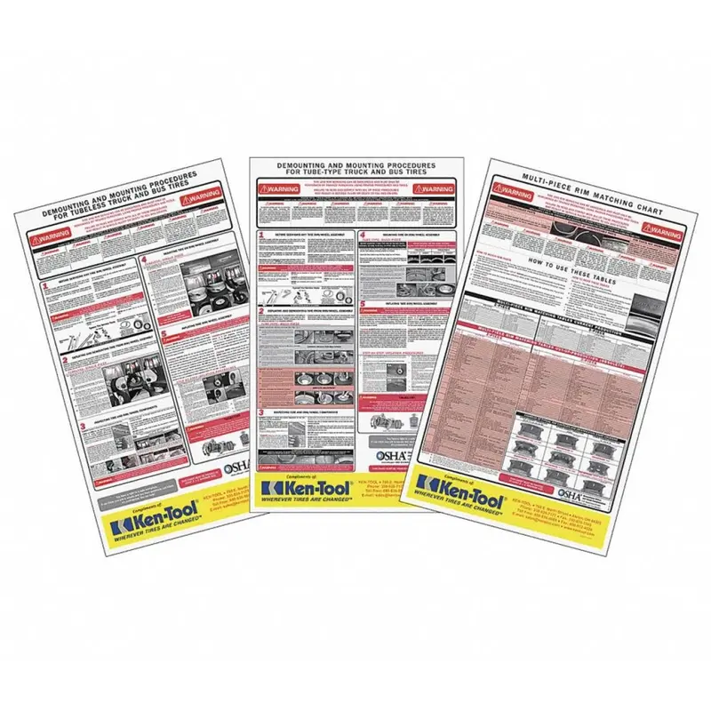 Osha Tire Service And Safety Chart 3-Poster Kit Tmrosha10r-11 The Main Resource 1