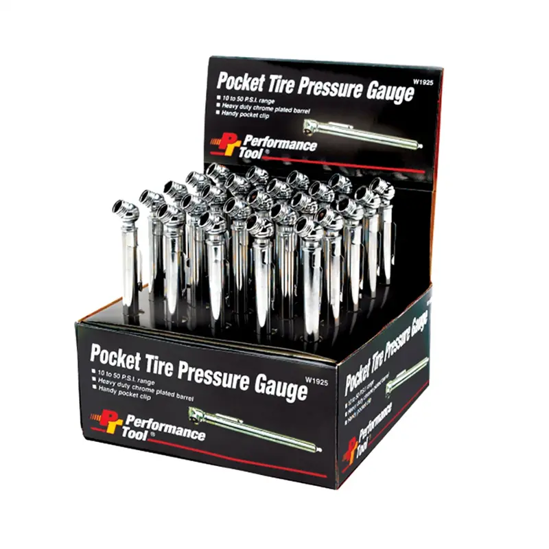 Pencil Type Tire Pressure Gauge, 25 Piece Display Wlmw1925 Wilmar Corp. / Performance Tool 1