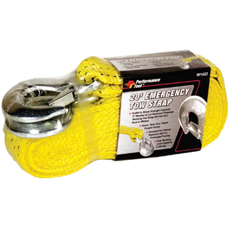 Performance Tool 2 In. X 20 Ft. Emergency Tow Strap, 10,000 Lbs. Capacity Wlmw1422 Wilmar Corp. / Performance Tool 1