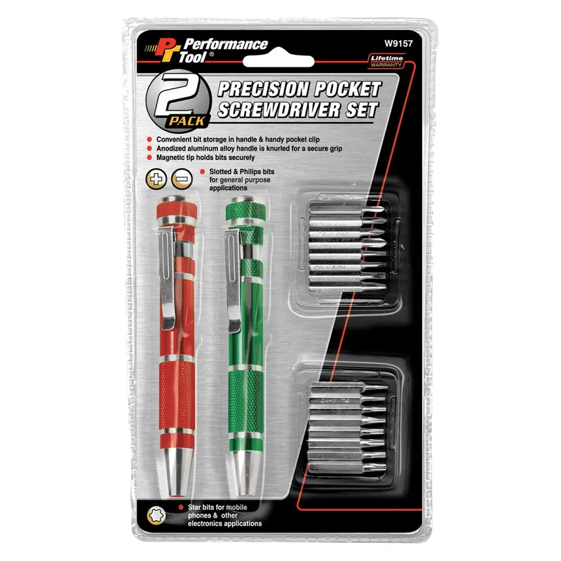 Performance Tool Precision Pocket Screwdriver 2-Piece Set Wlmw9157 Wilmar Corp. / Performance Tool 1