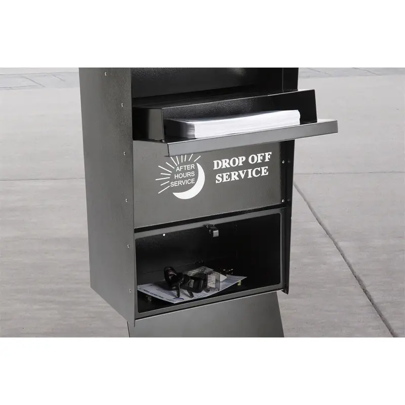 Petoskey Plastics Self Contained Key Drop Box, Black Petfb-P9833-68 Petoskey Plastics 1