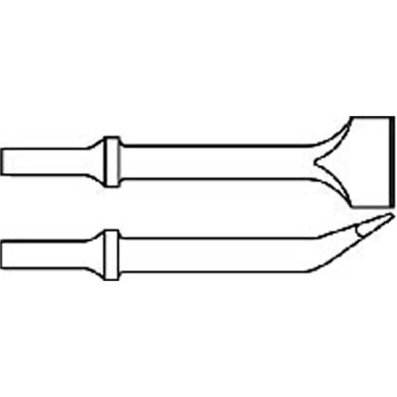 Pneumatic Bit, Angle Chisel, .401 Shank Turn Type, Length 6-3/4" Ajxa922 Ajax Tool Works 1