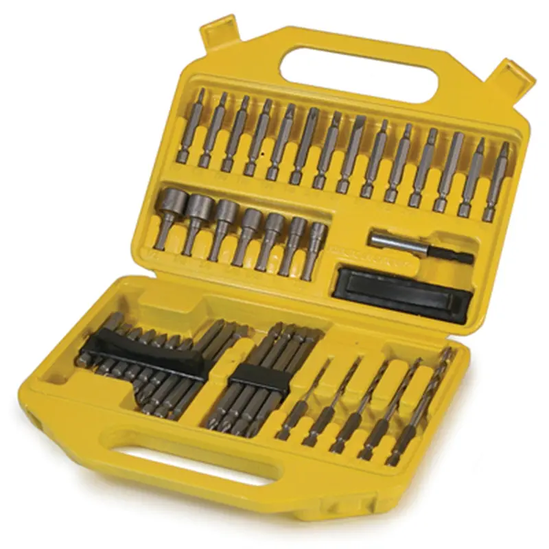 Power Bit Set, 45 Piece, Nut Drivers, Screwdrivers, Hex Shank Drills, 1/4" Adapter, Extension, Case Tit16044 Titan 1