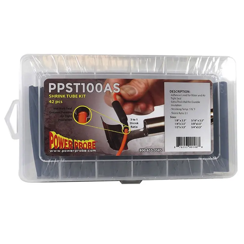 Power Probe Adhesive Lined Heat Shrink Tube Kit, 42 Pcs Ppippst100as Power Probe Inc. 1