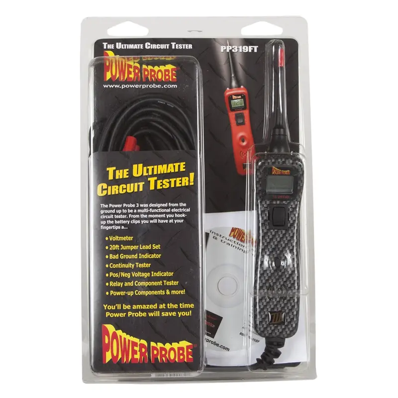 Power Probe Tek Iii Circuit Tester, Carbon Fiber, Clam Shell Pprpp3cscarb Power Probe Tek 1
