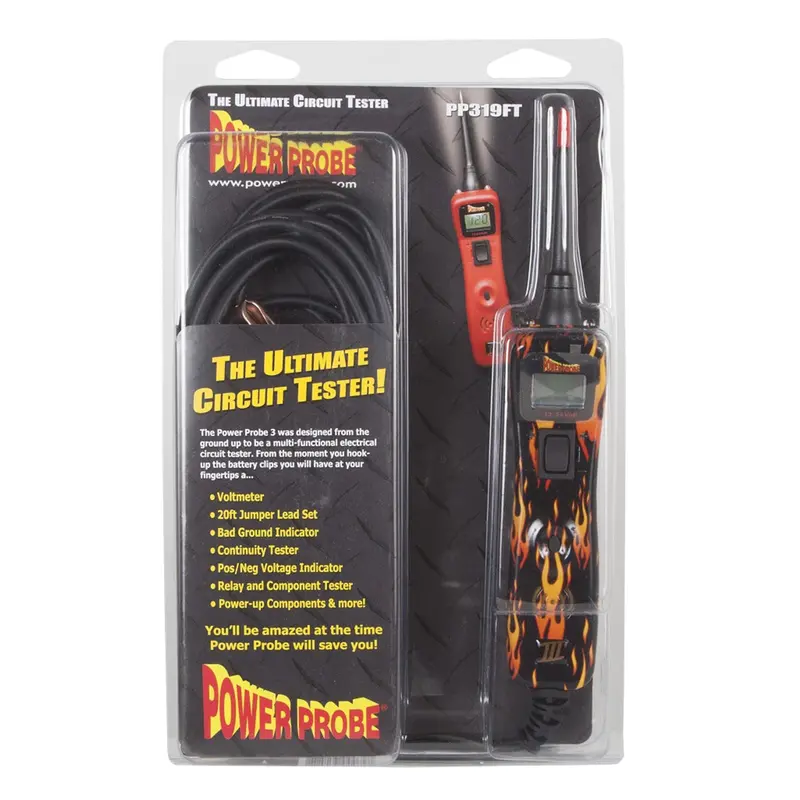 Power Probe Tek Iii Circuit Tester, Fire, Clam Shell Pprpp3csfire Power Probe Tek 1