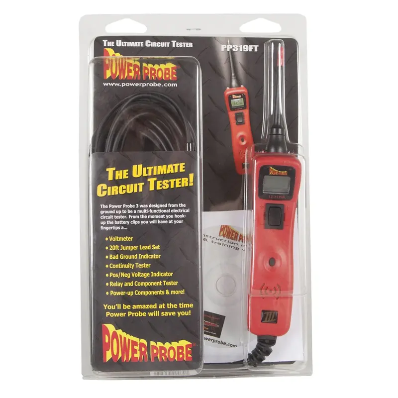 Power Probe Tek Iii Circuit Tester, Red, Clam Shell Pprpp3csred Power Probe Tek 1