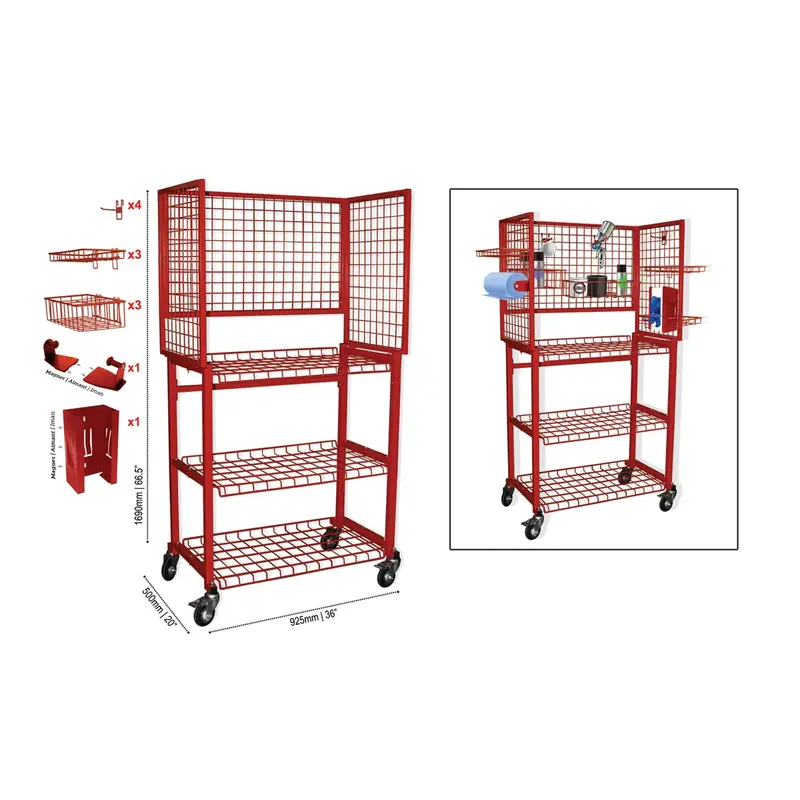 Prep-Station Cart For Body Shop Ptkeq-300Bsr-Pr Pro-Tek 1