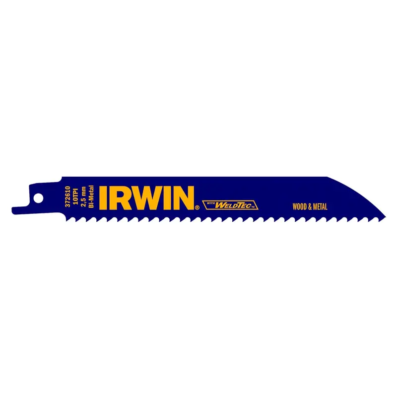 Reciprocating Saw Blade, 6 In. Long, 10 Tpi, Bi-Metal Construction, For Metal And Wood Cutting, (5-Pack) Han372610p5 Hanson 1