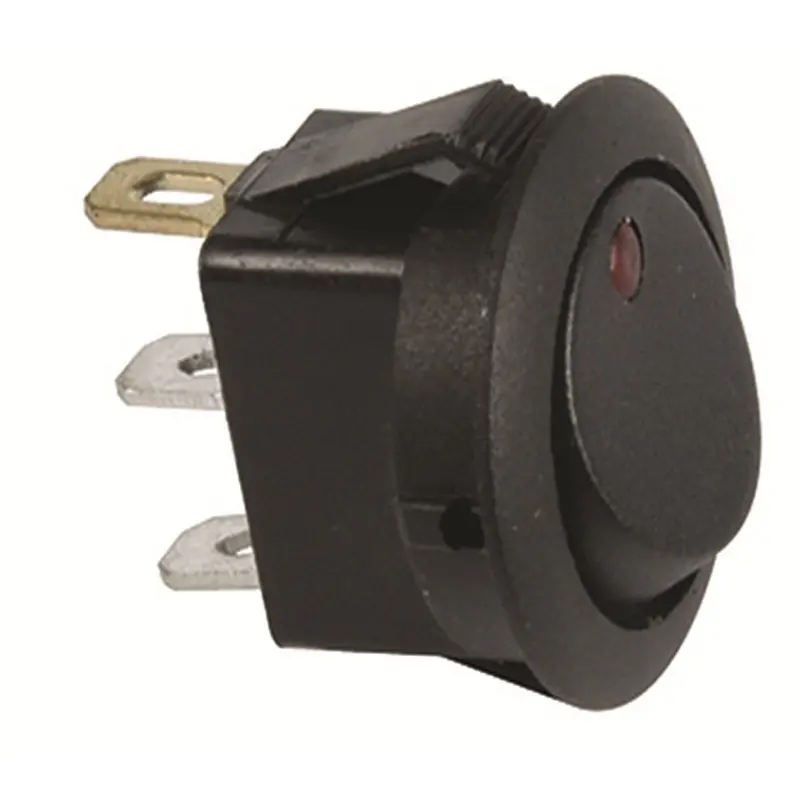 Red Led Round Rocker 16A 12V S.P.S.T. 1 Pc Jtt2701-2J The Best Connection 1