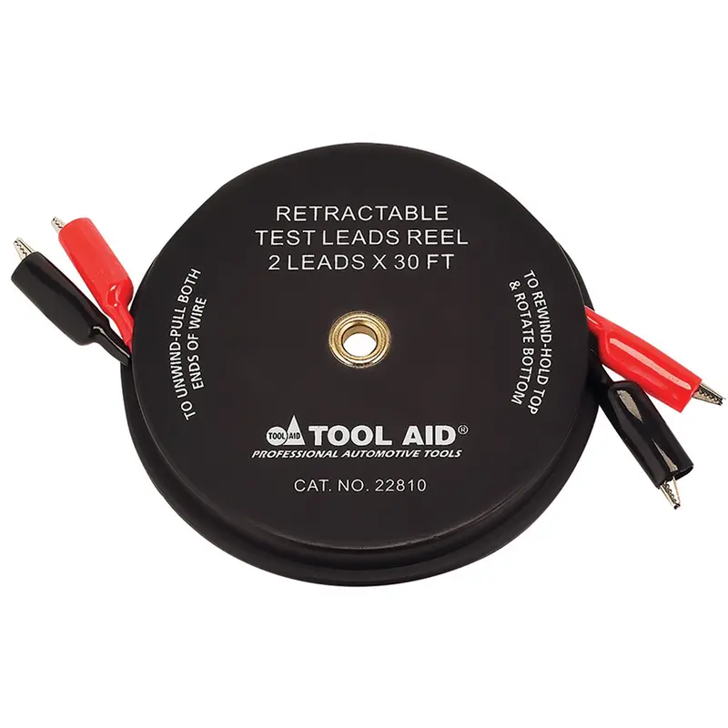 Retractable Test Leads Reel - 2 Leads X 30" Sgt22810 Sg Tool Aid 1