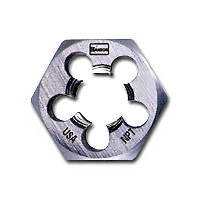Round Die, Left Hand, High Carbon Steel, Adjustable, 1" Diameter, 3/8" - 24 Nf Han7536 Hanson 1
