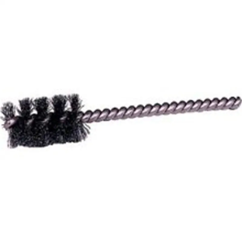Round Power Tube Brush, 3/4" Diameter, .005 Wire Size, 3-1/2" Long, Stainless Steel Stem Wei21076 Weiler 1