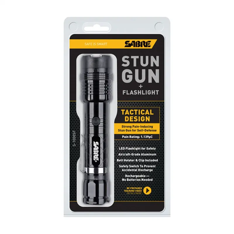 Sabre Tactical Stun Gun With Led Flashlight Sabs-1000Sf Sabre 1