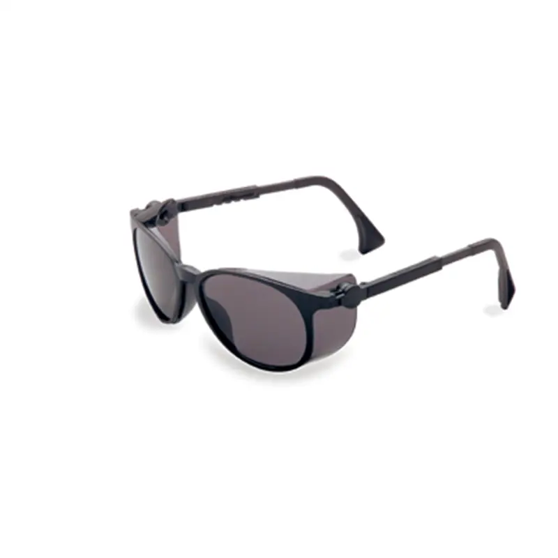 Safety Glasses, Flashback, Black Frame, Gray Ultra-Dura Hc Lens, Side Guards, Made In U.S.A. Uvxs4001 Uvex 1