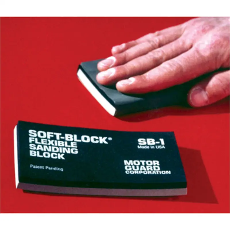 Sanding Block, Soft-Block, Flexible, Double Density, 2 Blocks In One, No Adhesives Necessary Jlmsb-1 Motor Guard 1