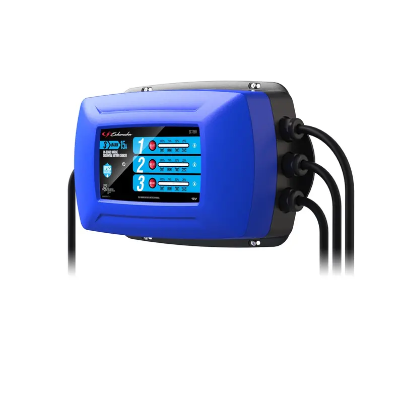 Schumacher On-Board Marine 3-Bank Sequential Battery Charger Scusc1389 Schumacher Electric 1