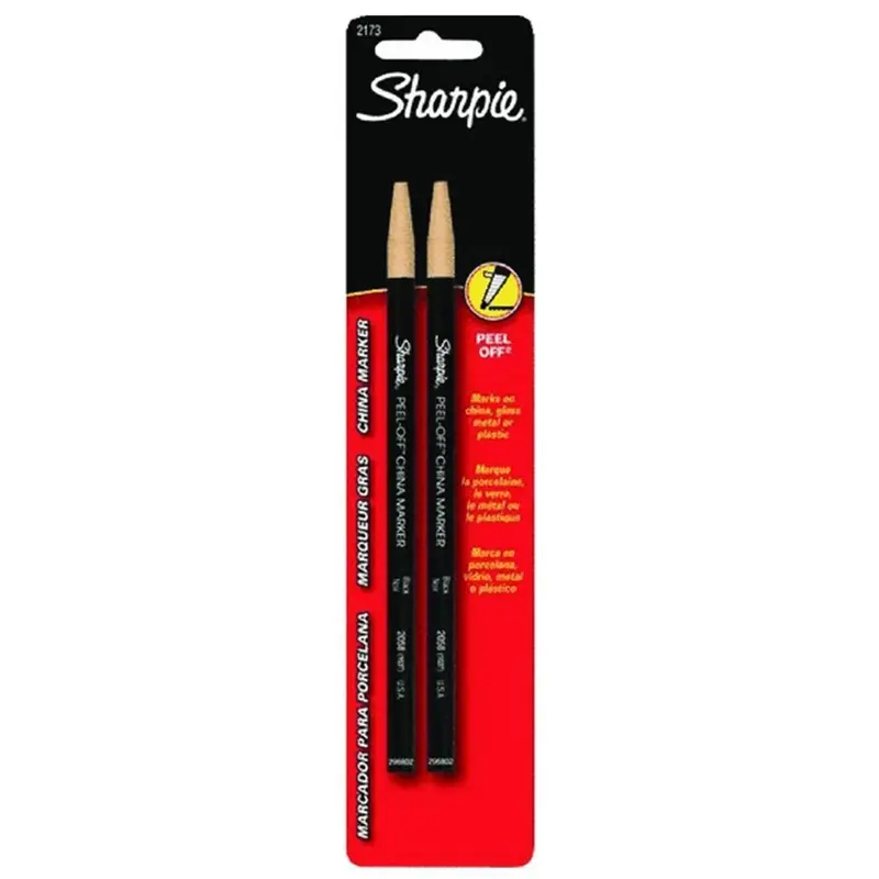 Sharpie 2 Count Peel-Off China Markers, Black Shp2173pp Sharpie 1