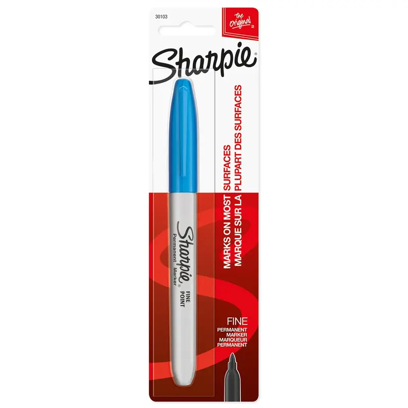 Sharpie Fine Point Permanent Marker, Blue Shp30103pp Sharpie 1
