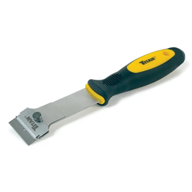Single Edge Razor Blade Scraper, Tpr Comfort Grip Handle, Includes One Extra Heavy Duty Blade Tit12030 Titan 1
